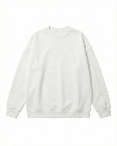 Men's Oversize White Sweatshirt With Text Print