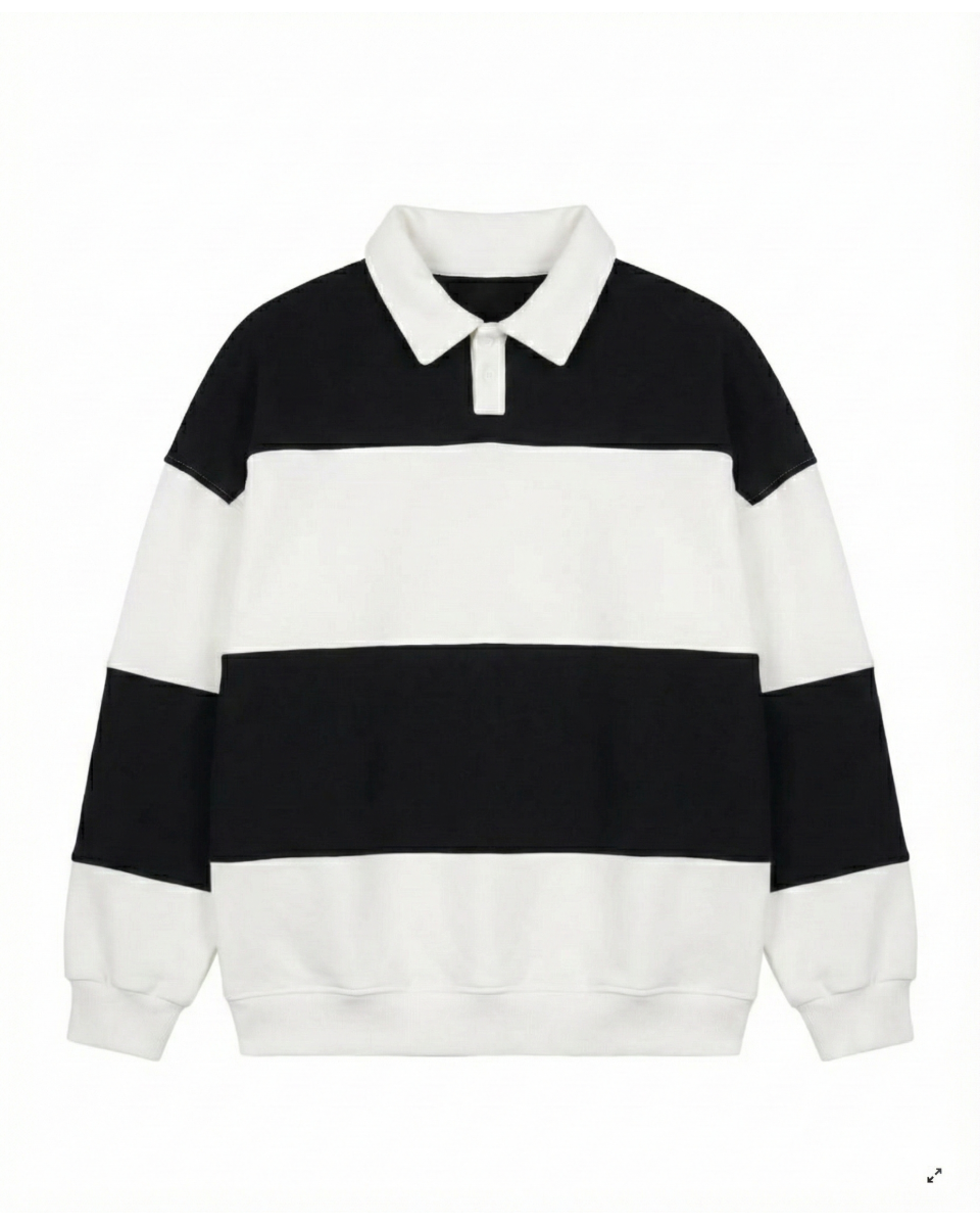 Men's Oversize Black-White Sweatshirt