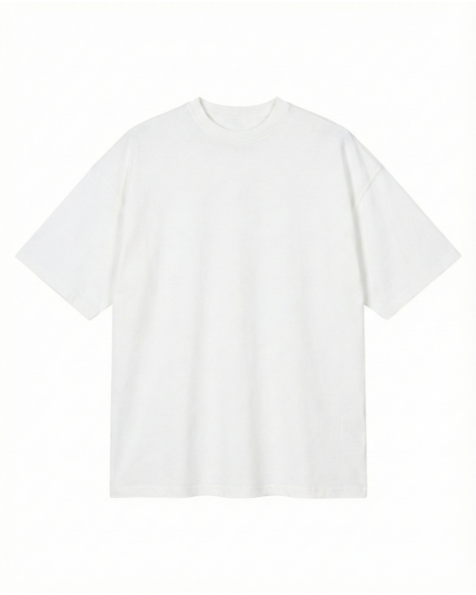 250GSM Oversize 100% Cotton White T-Shirt 2