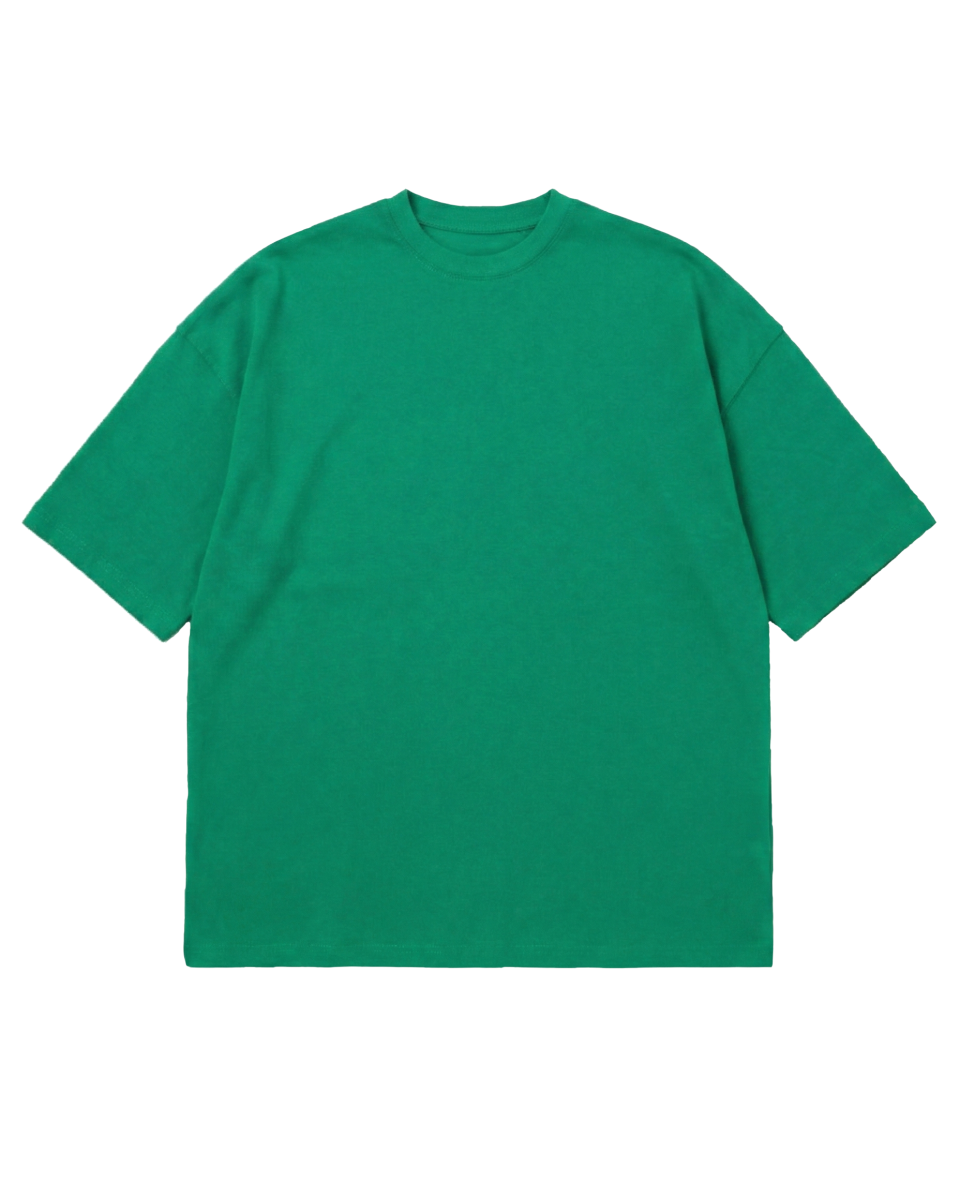 T-Shirt Uomo Oversize Basic Verde 180–300 GSM | WoxWear