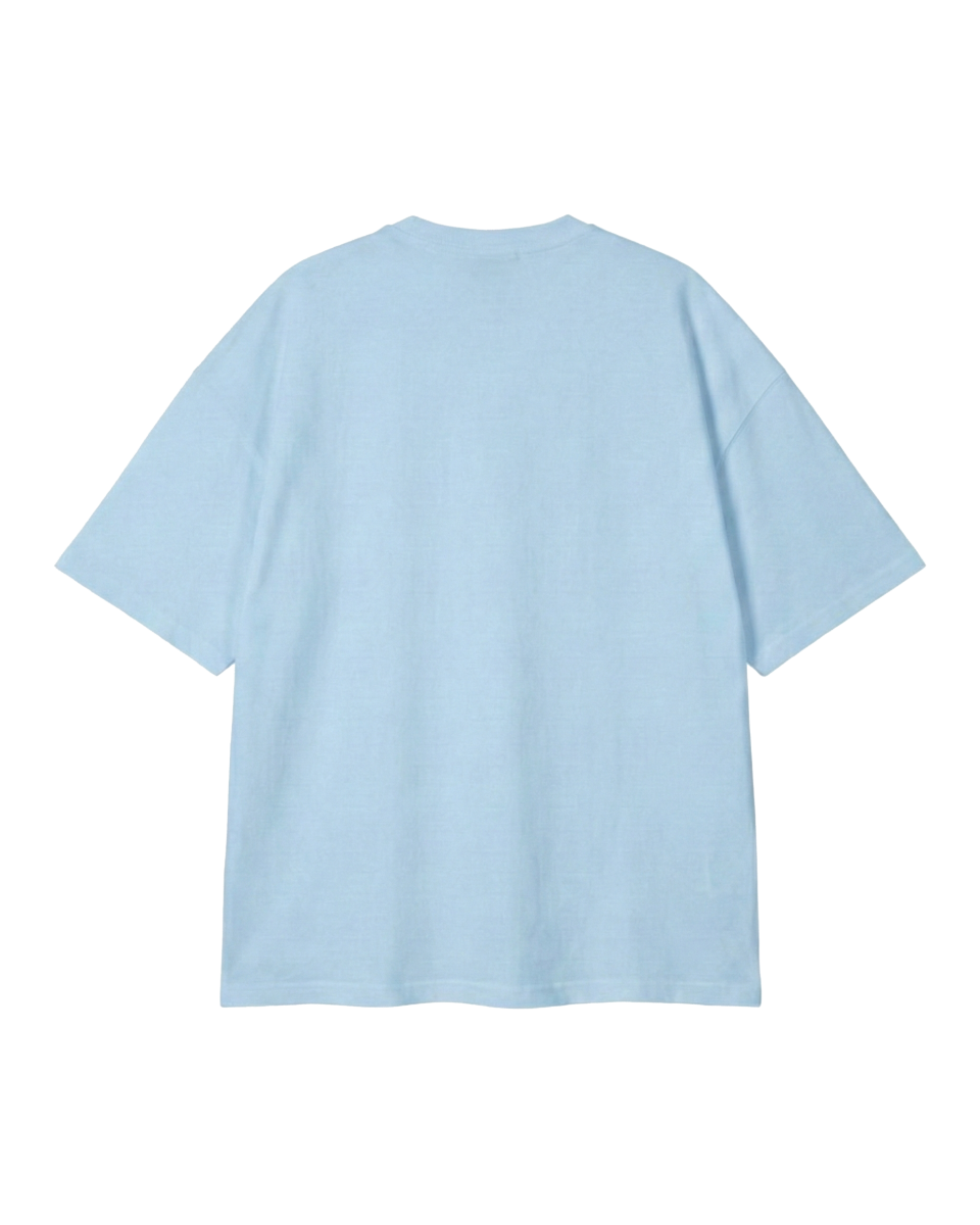 Herren Oversize Hellblau Baumwolle Basic T-Shirt 180–300 GSM | WoxWear 2