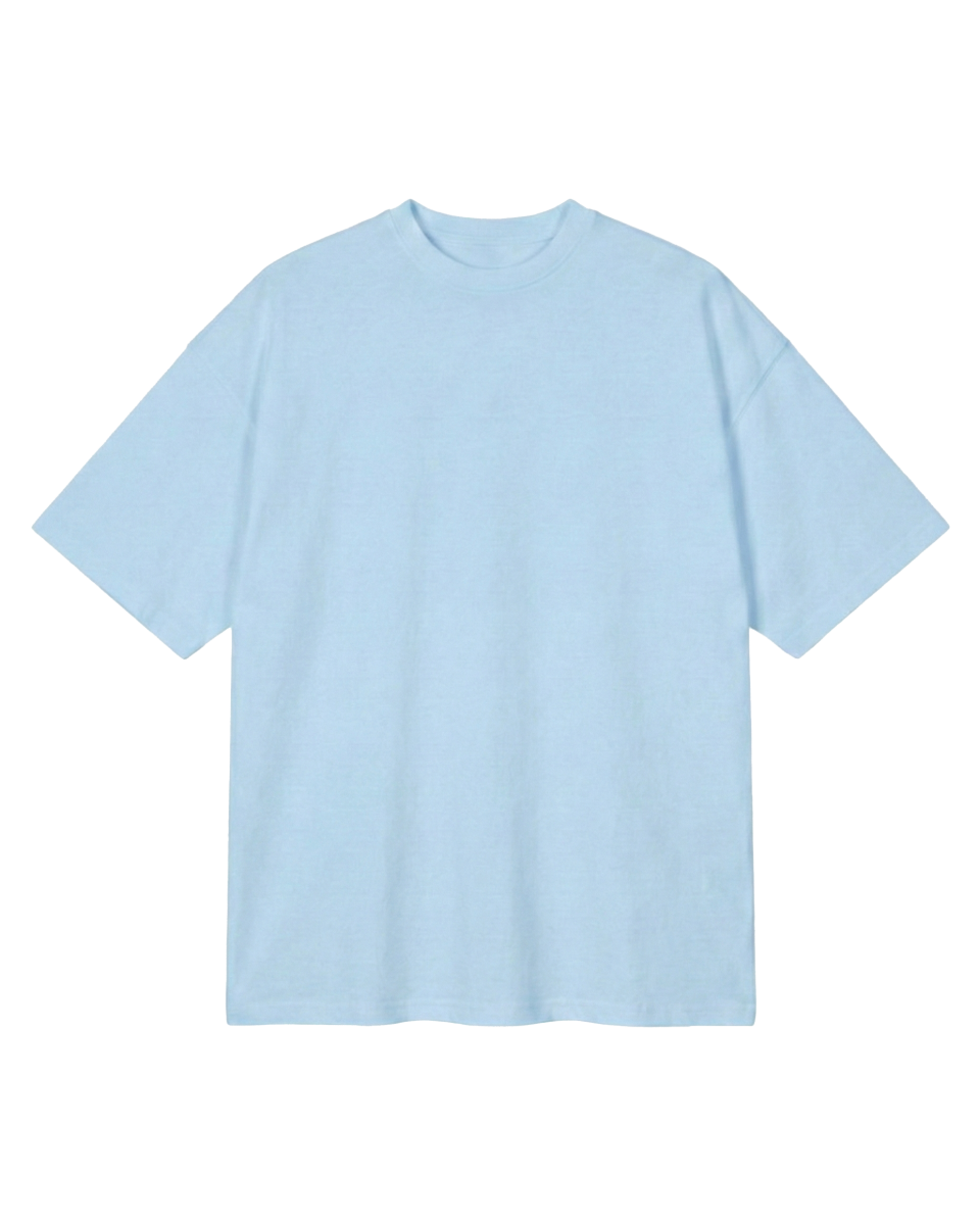 Oversize Голубая Basic Футболка 180–300 GSM | WoxWear