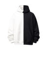 Men's Oversize Fit Black&White Hoodie
