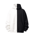Men's Oversize Fit Black&White Hoodie