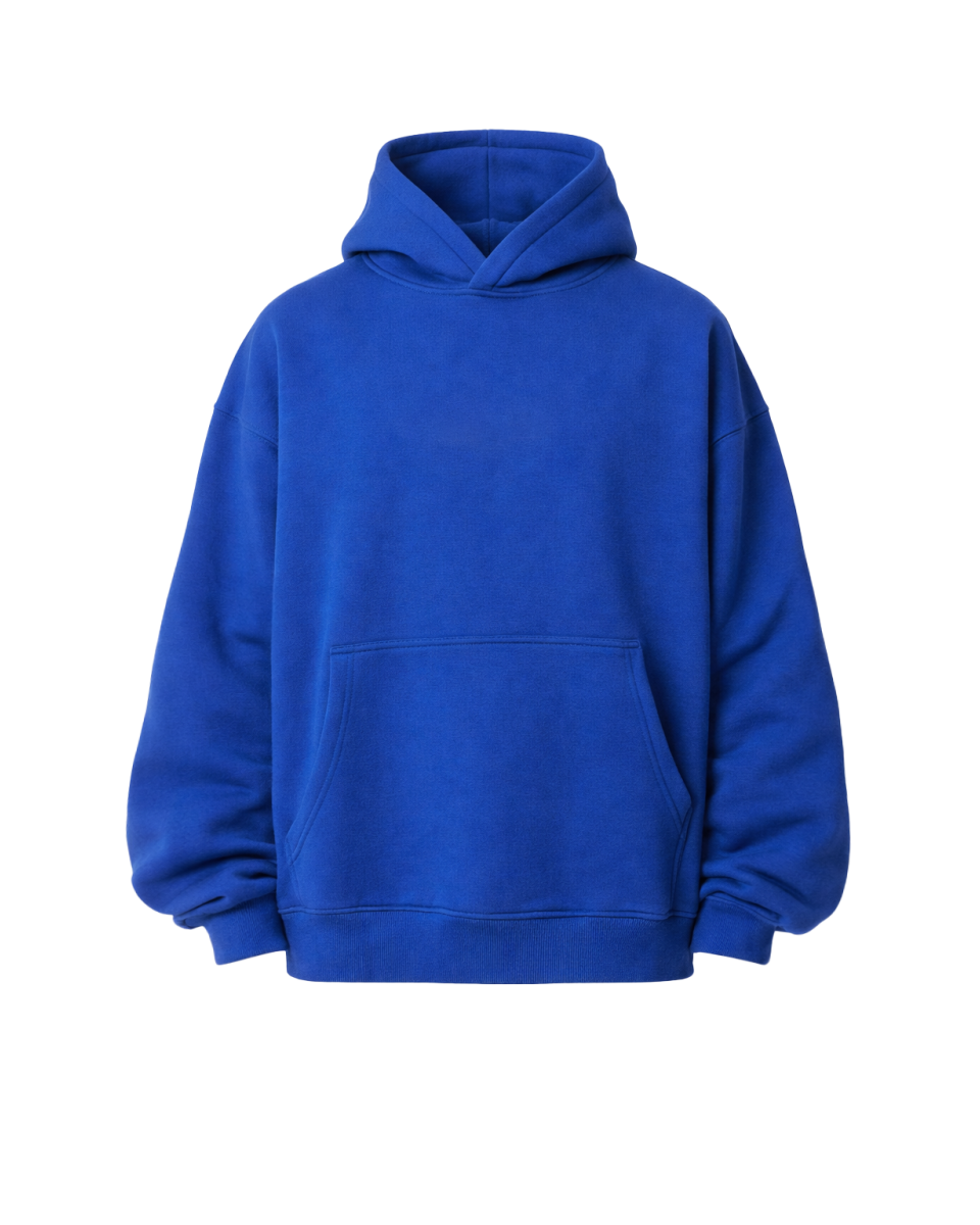 Hoodie Oversize Azul Hombre 320–500 GSM | WoxWear