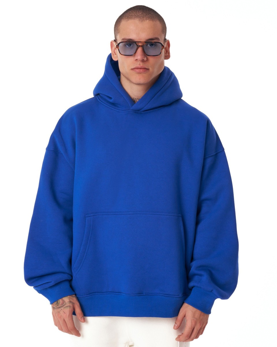 Oversize Blauer Herren Hoodie 320–500 GSM | WoxWear