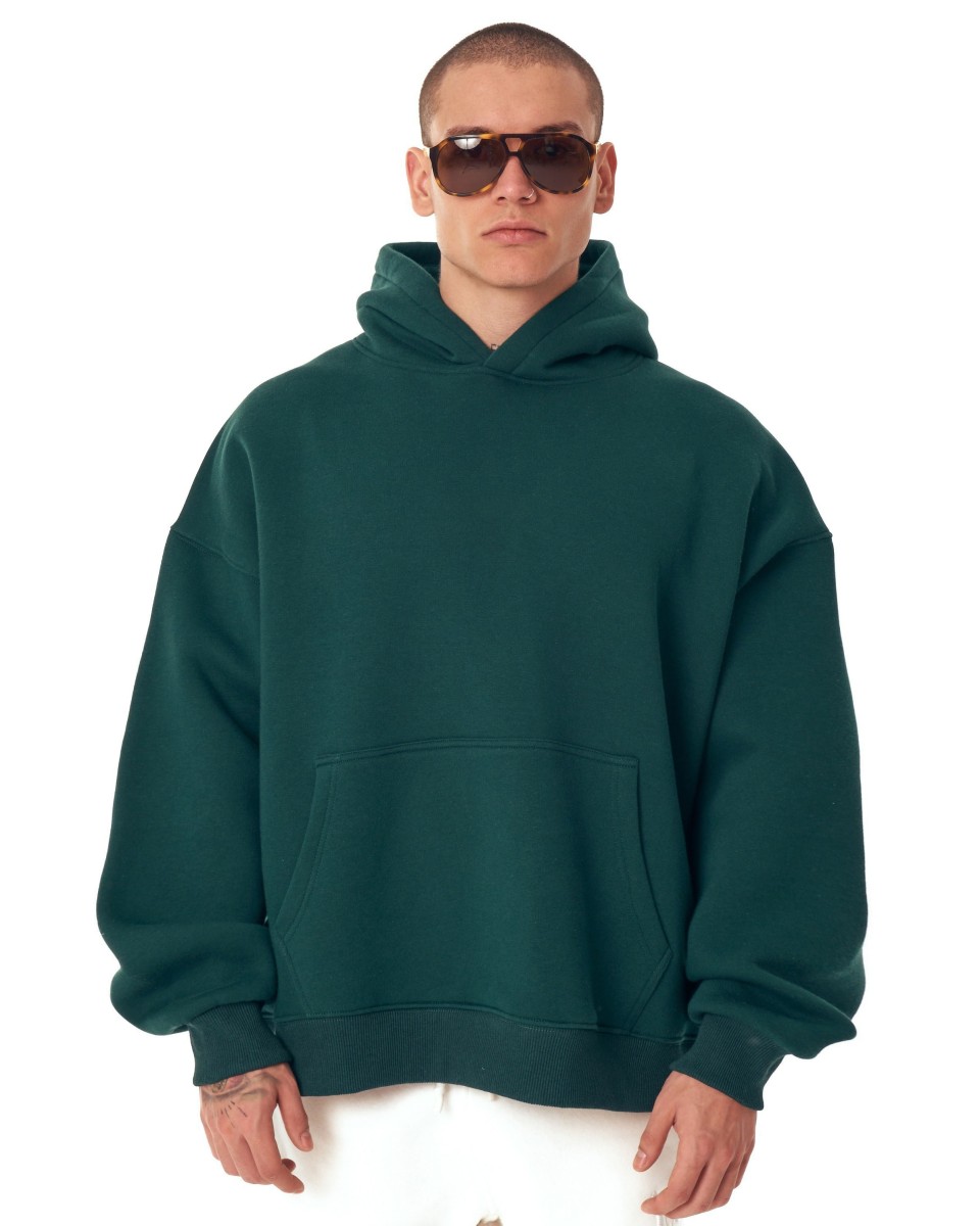 Erkek Oversize Yeşil Hoodie 320–500 GSM | WoxWear