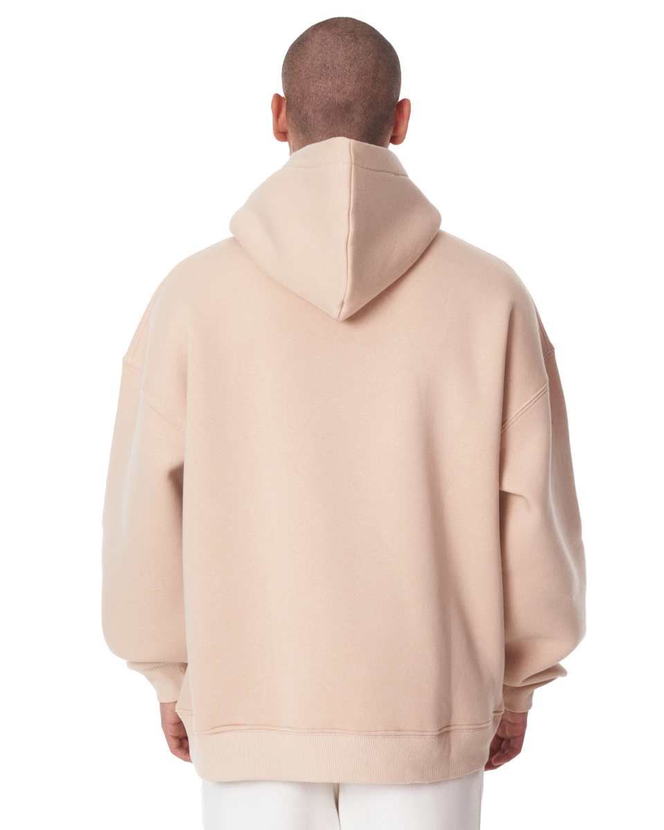 Hoodie Oversize Fit Beige 100% Cotone 320–500 GSM | WoxWear