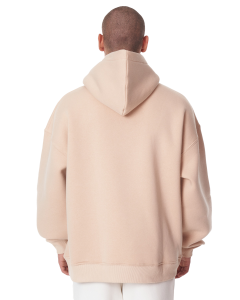 Erkek Oversize Fit Bej %100 Pamuk Hoodie 320–500 GSM | WoxWear