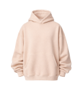 Men's Oversize Fit Beige 100% Cotton Hoodie