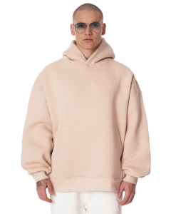 Hoodie Oversize Fit Beige 100% Algodón 320–500 GSM | WoxWear