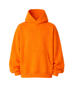 Men's Oversize Fit Orange 100% Cotton Hoodie