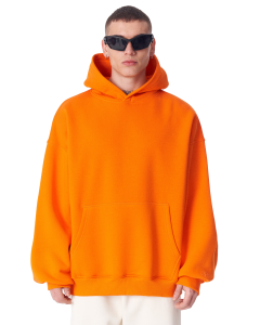 Men's Oversize Fit Orange 100% Cotton Hoodie