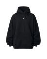 Men's Oversize Fit Black 100% Cotton Hoodie