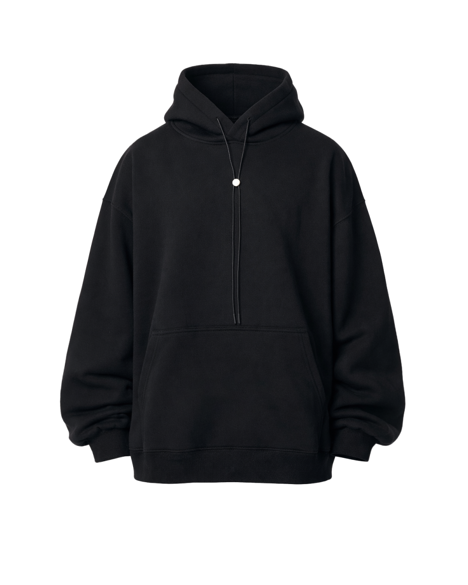 Men's Oversize Fit Beige 100% Cotton Hoodie