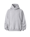 Men's Oversize Fit 100% Cotton Gray Hoodie