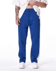 Men's Blue-White Color Oversize Jogger