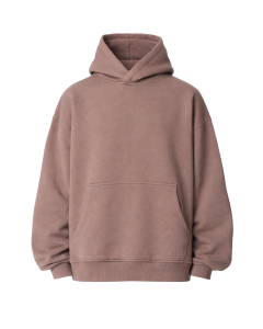 100% Cotton Oversize Fit Brown Hoodie
