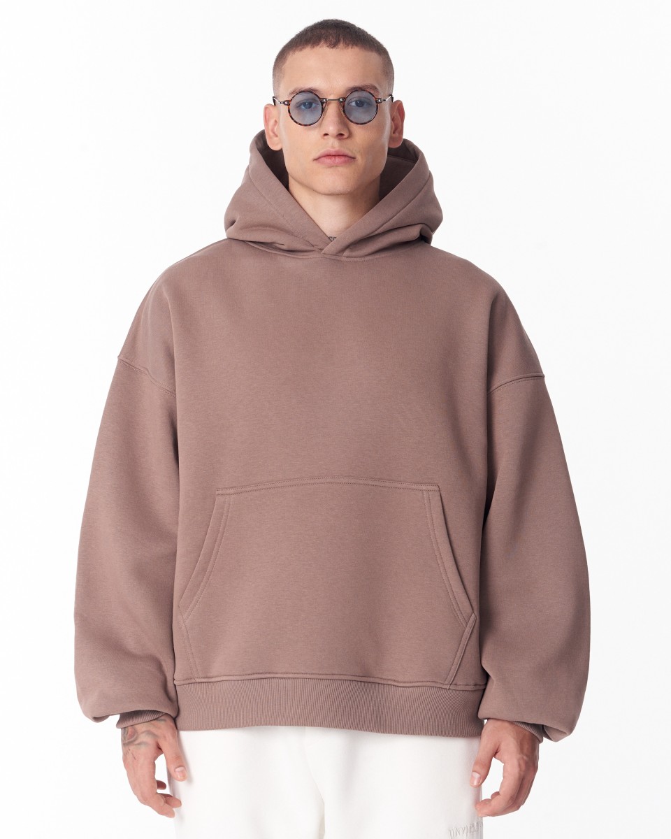 Oversize Fit Brauner Hoodie 100% Baumwolle 320–500 GSM | WoxWear
