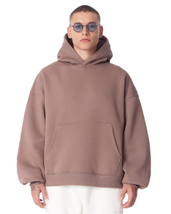 100% Cotton Oversize Fit Brown Hoodie