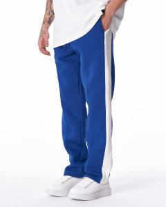 Men's Blue-White Color Oversize Jogger