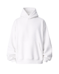 Men's Oversize Fit 100% Cotton White Hoodie