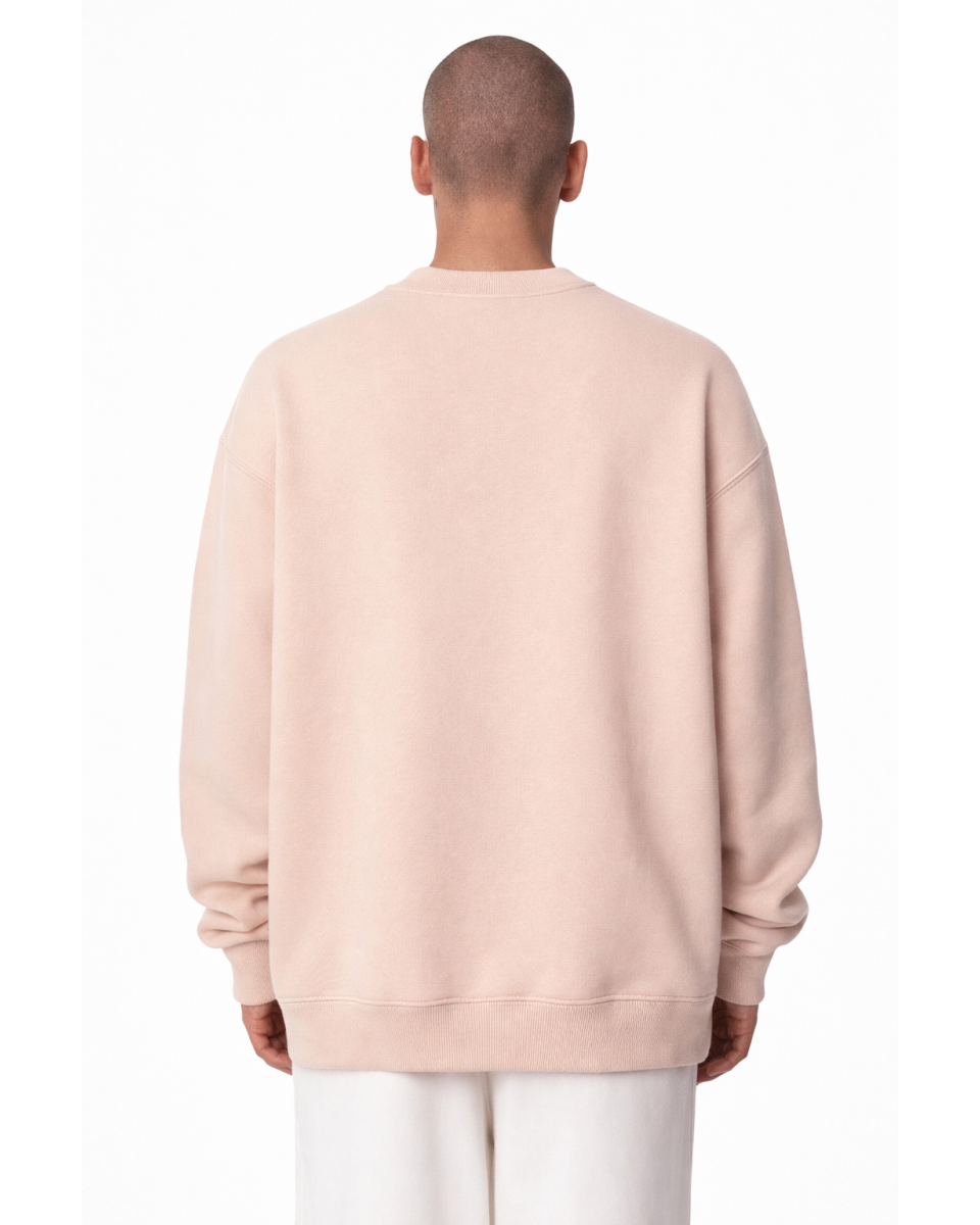 Oversize Fit Beige Sweatshirt