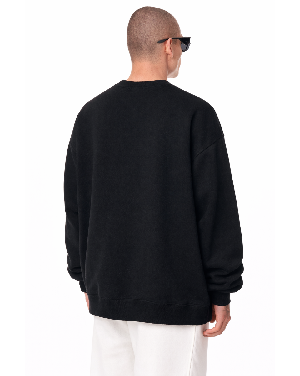 Sudadera Oversize Fit Negra 320–500 GSM | WoxWear