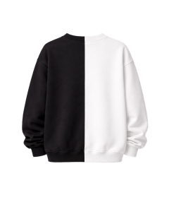 Zwart-Wit Oversize Fit Sweatshirt 320–500 GSM | WoxWear