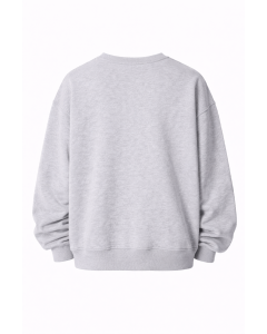 Gray Sweatshirt Oversize Fit Cotton
