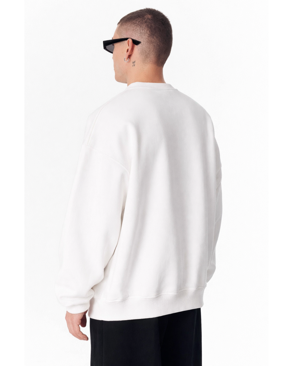 Felpa Oversize Fit Bianca 320–500 GSM | WoxWear 2
