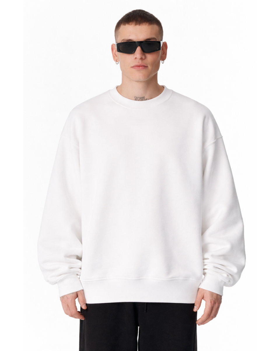 Sudadera Oversize Fit Blanca 320–500 GSM | WoxWear