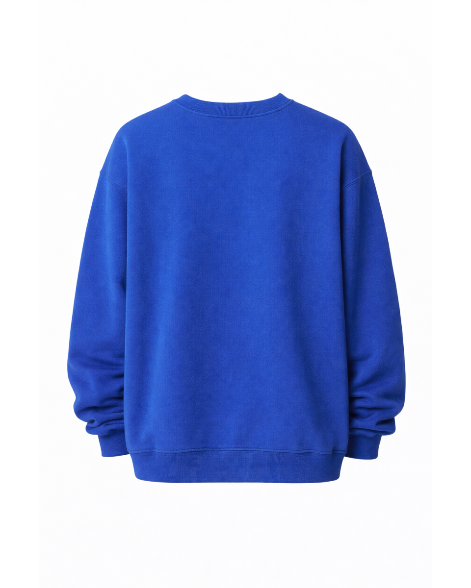 Blaues Oversize Fit Baumwoll-Sweatshirt 320–500 GSM | WoxWear 2