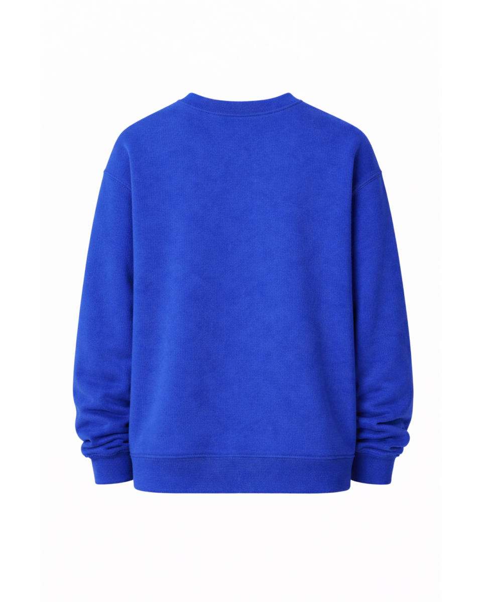 Men's Cotton Blue Regular Fit Sweatshirt 2