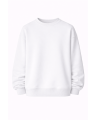 Men's White Regular Fit Cotton Sweatshirt