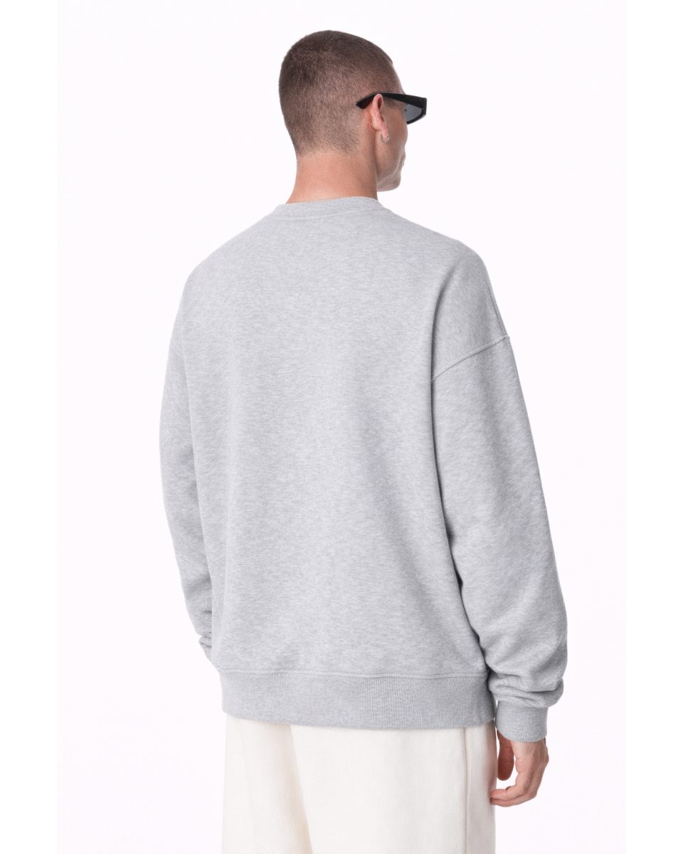 Men's Regular Fit 100% Cotton Gray Sweatshirt
