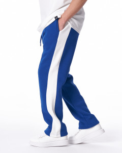 Men's Blue-White Color Oversize Jogger