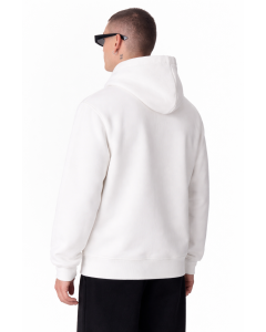 Men's Regular Fit 100% Cotton White Hoodie