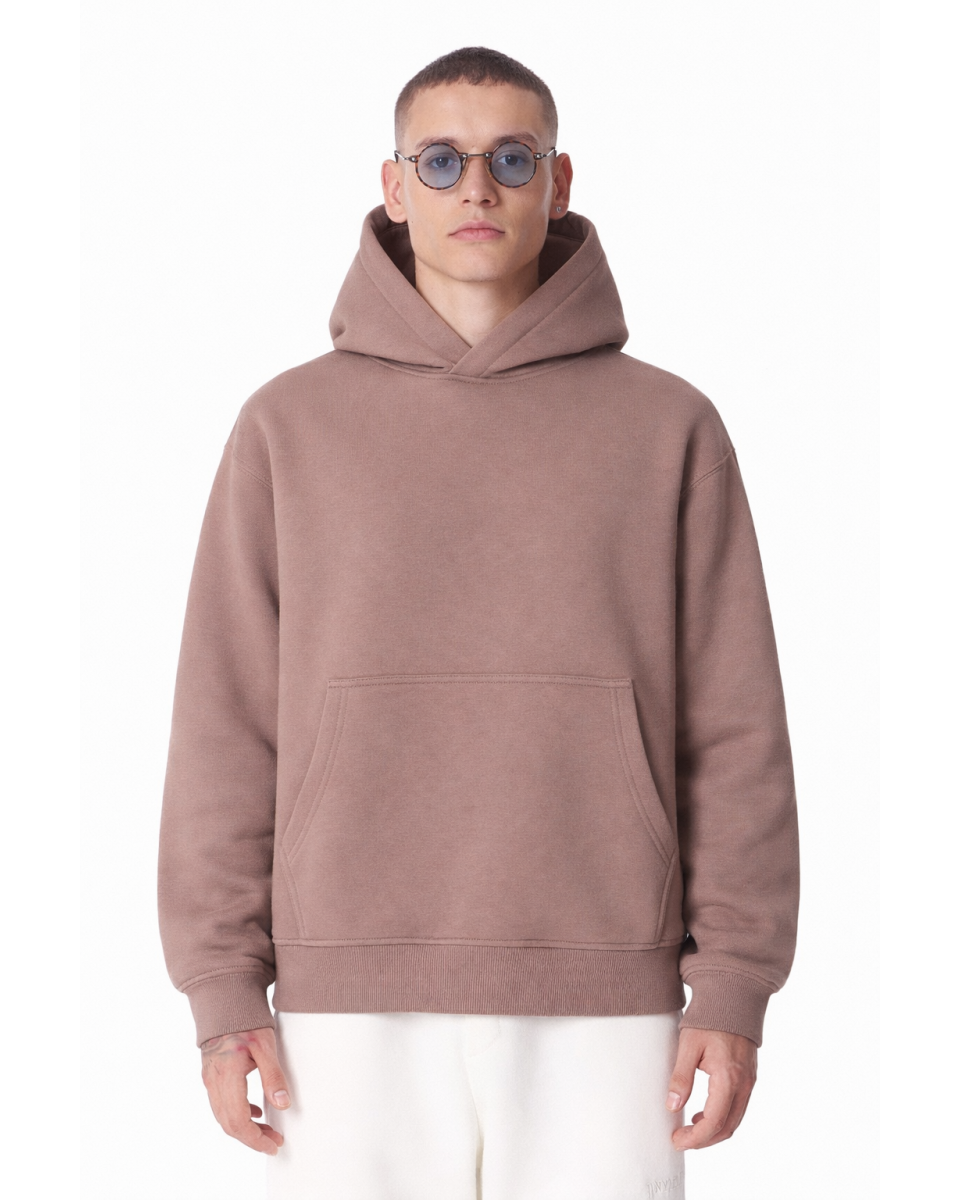 Hoodie Regular Fit Marrone 100% Cotone 320–500 GSM | WoxWear