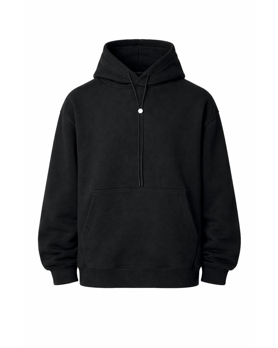 Черное Regular Fit Худи 100% Хлопок 320–500 GSM | WoxWear