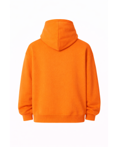 Men's Orange Regular Fit 100% Cotton Hoodie