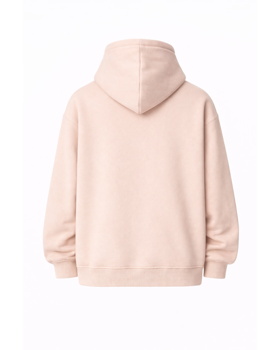 Men's Regular Fit 100% Cotton Beige Hoodie 2