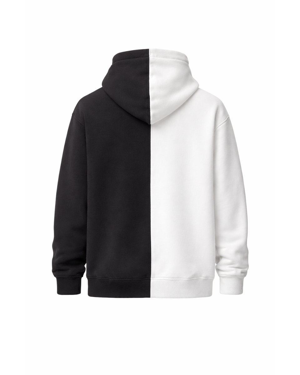 Zwart-Witte Regular Fit Hoodie 100% Katoen 320–500 GSM | WoxWear