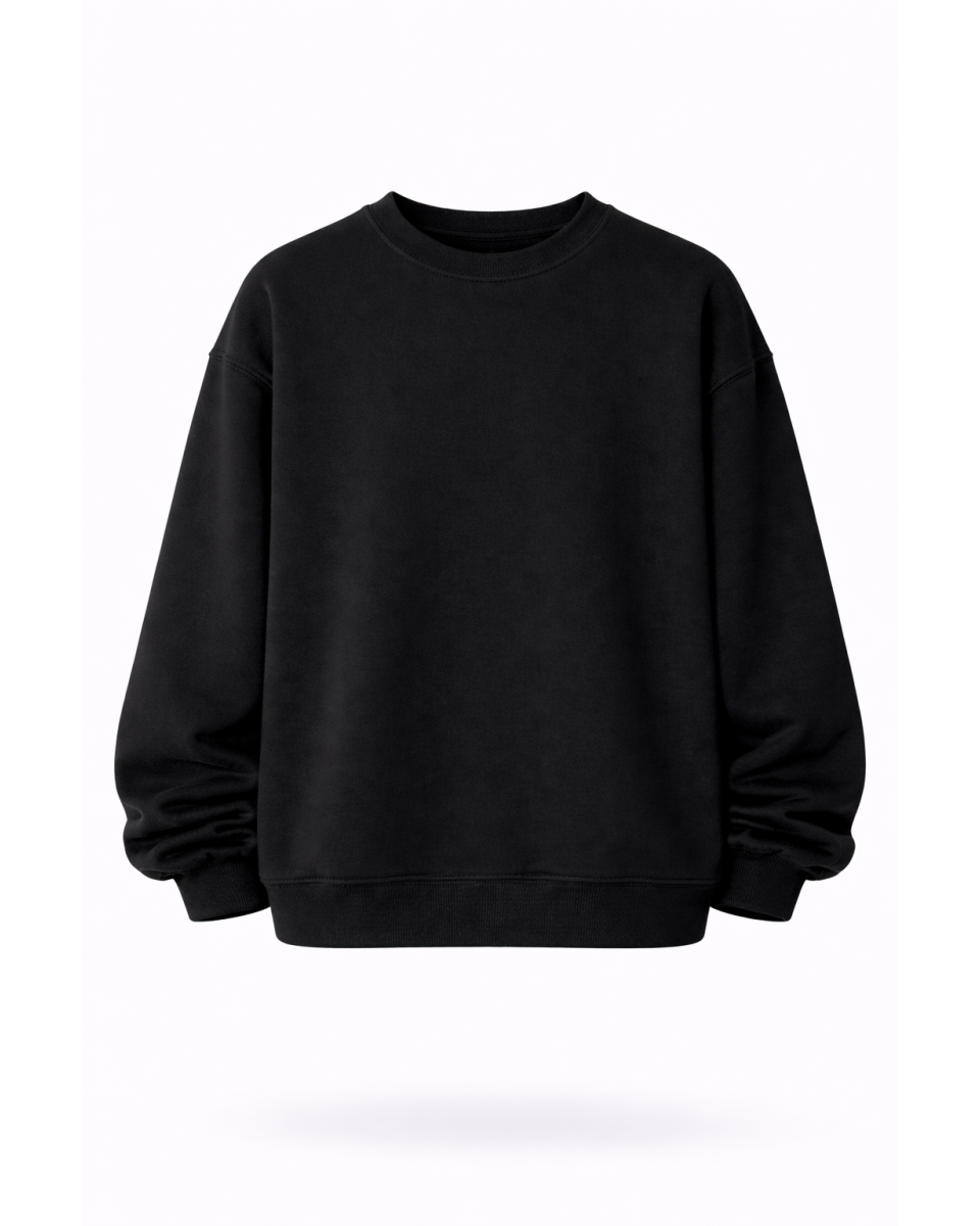 Женская черная толстовка оверсайз 280–350 GSM | WoxWear