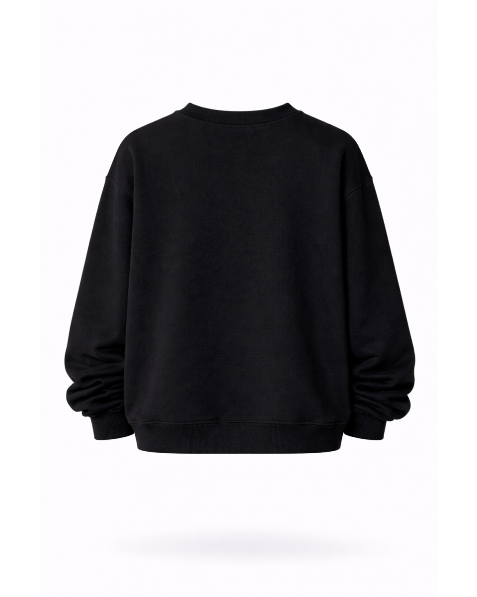 Женская черная толстовка оверсайз 280–350 GSM | WoxWear 2