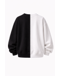 Women's Black&White Oversize Fi Sweatshirt