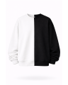 Women's Black&White Oversize Fit Sweatshirt