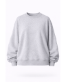 Women's Gray Sweatshirt Oversize Fit Cotton