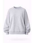 Women's Gray Sweatshirt Oversize Fit Cotton