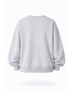 Felpa Donna Grigio Oversize 100% Cotone 280–350 GSM | WoxWear